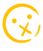 Yellow smiley graphic element